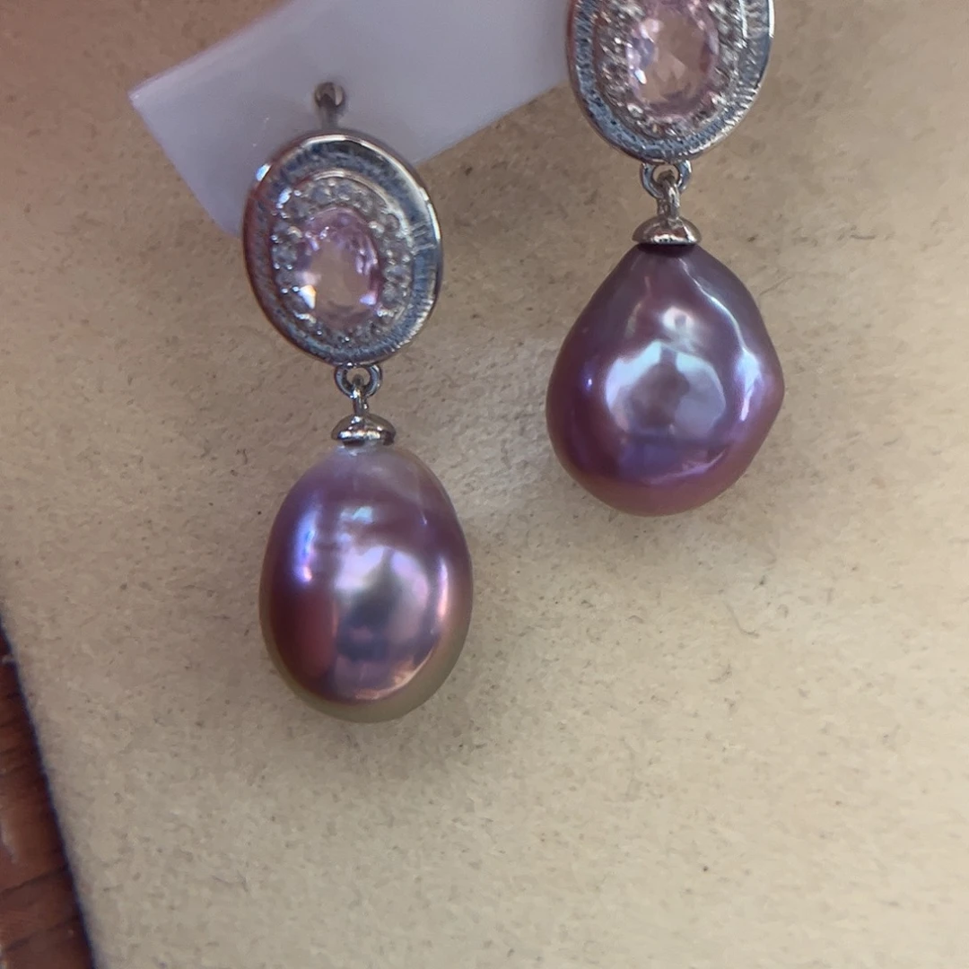 淡水珍珠耳饰合金