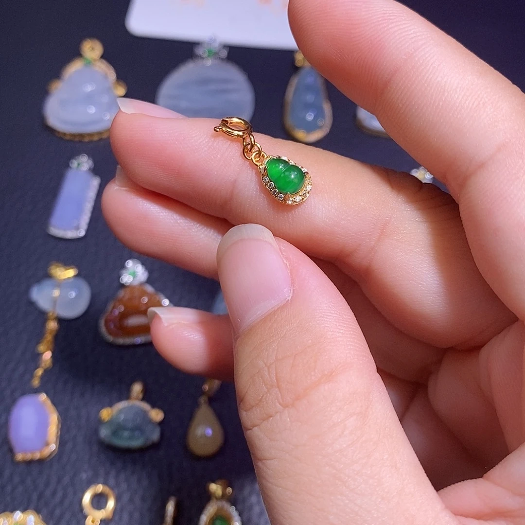 翡翠银S925镶嵌颈饰