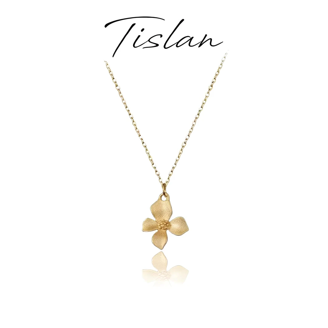 吊坠925银 【栀子花锁骨链】意大利高级小众感设计2025年新款限定