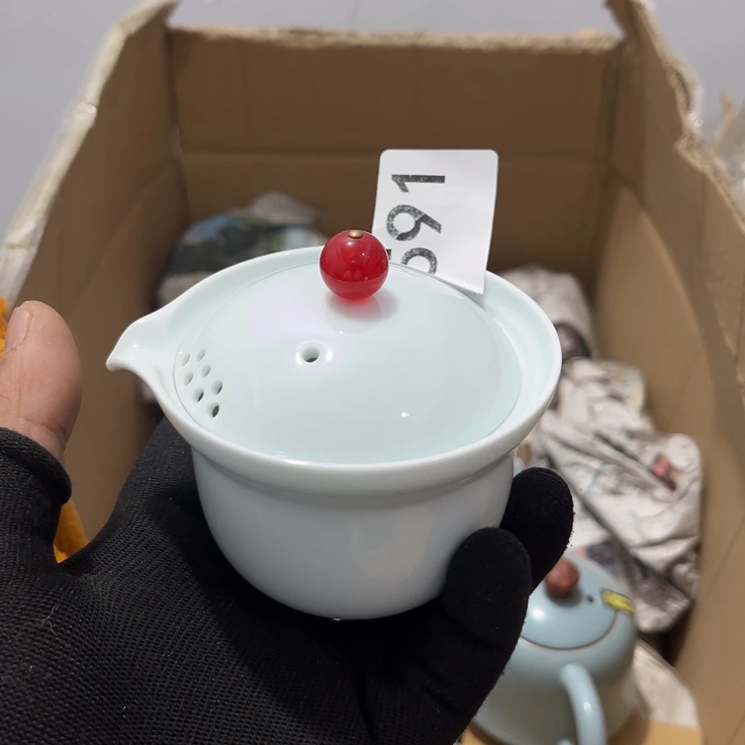 瓷片茶摆件工艺品摆件666