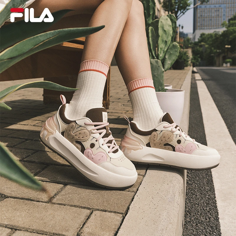FILA 斐乐秋季女鞋CACTI 摩登板鞋秋季新款仙人掌舒适厚底休闲鞋