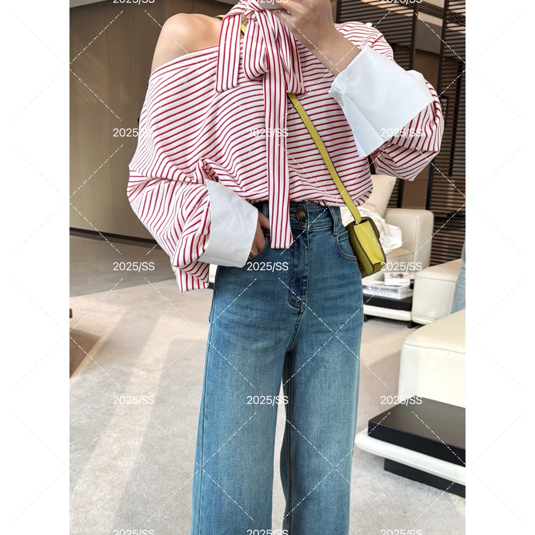 【娇娇私服定制】新款上新时尚休闲条纹上衣22101#