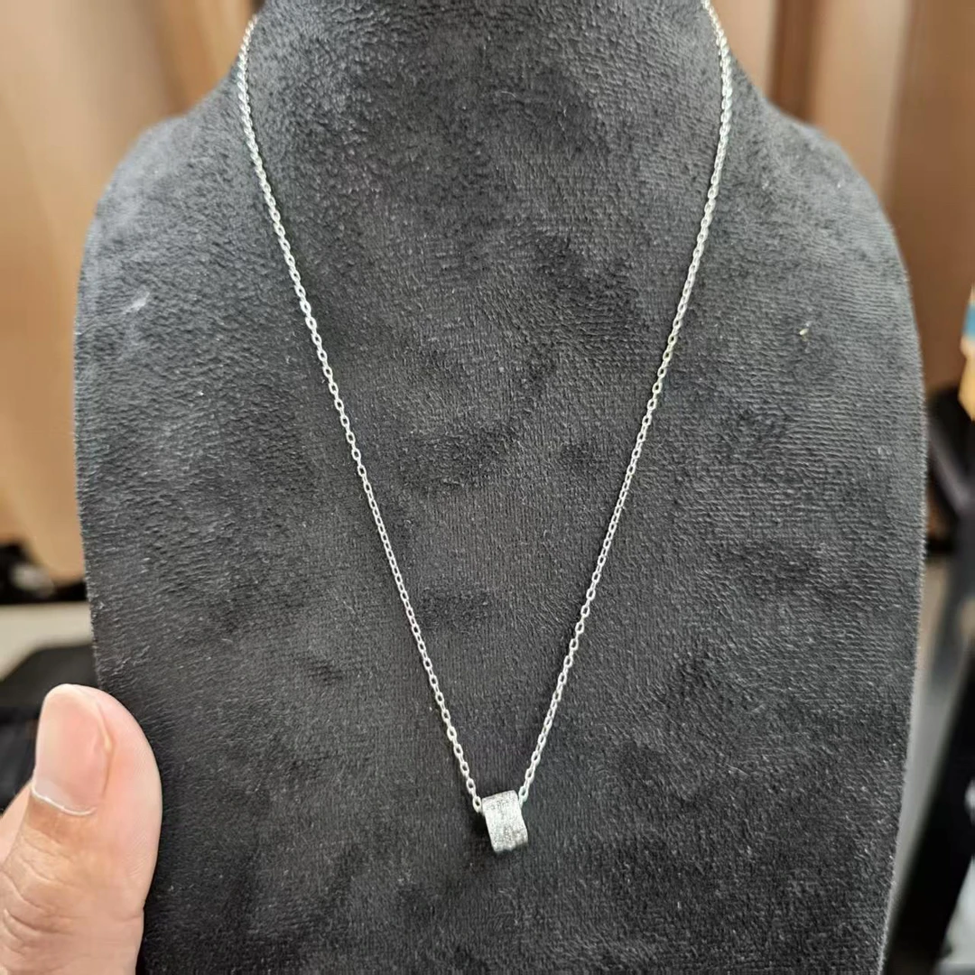 925银银制品 小蛮腰百搭时尚镶嵌幸运项链