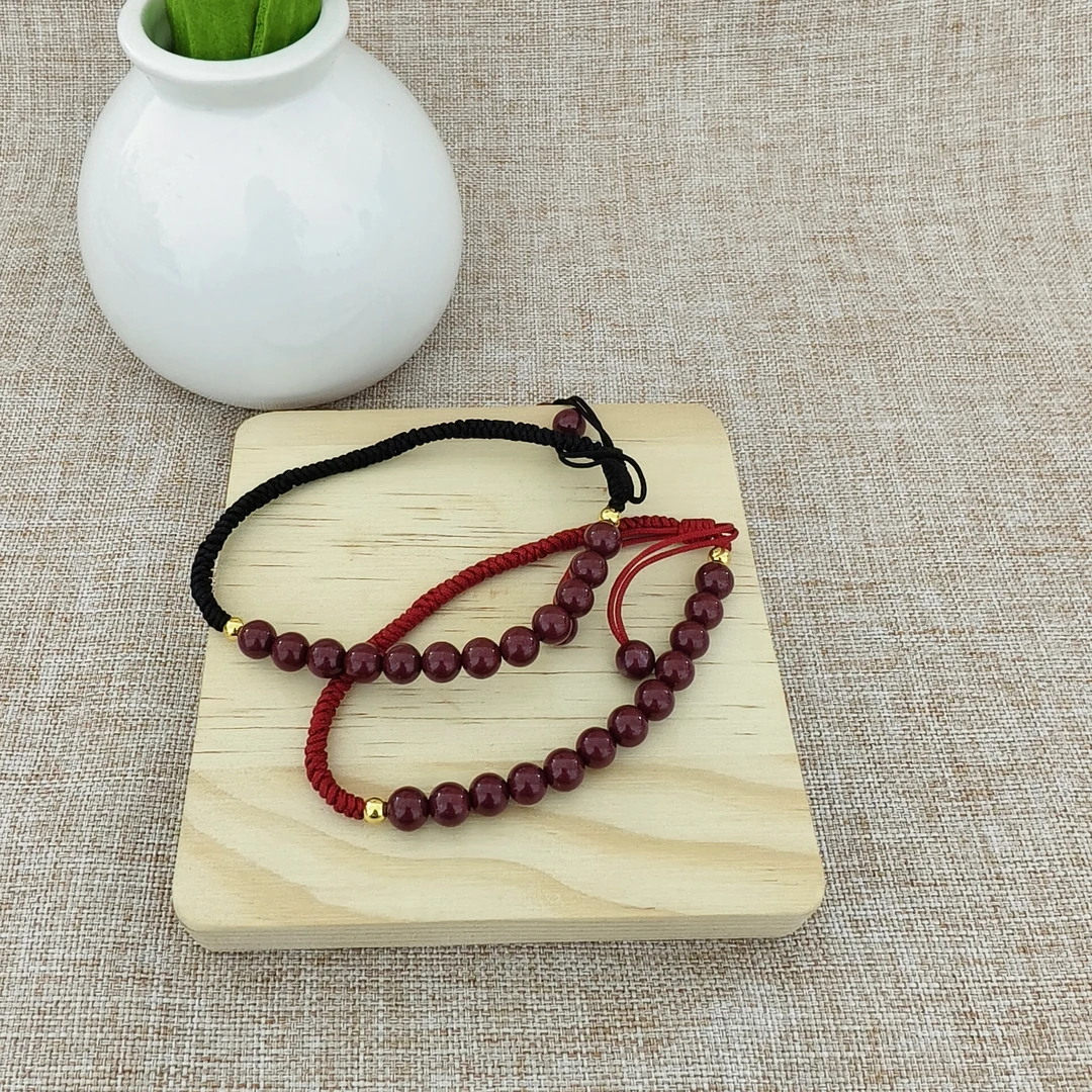 天然辰砂天然辰砂朱砂手编紫砂手串