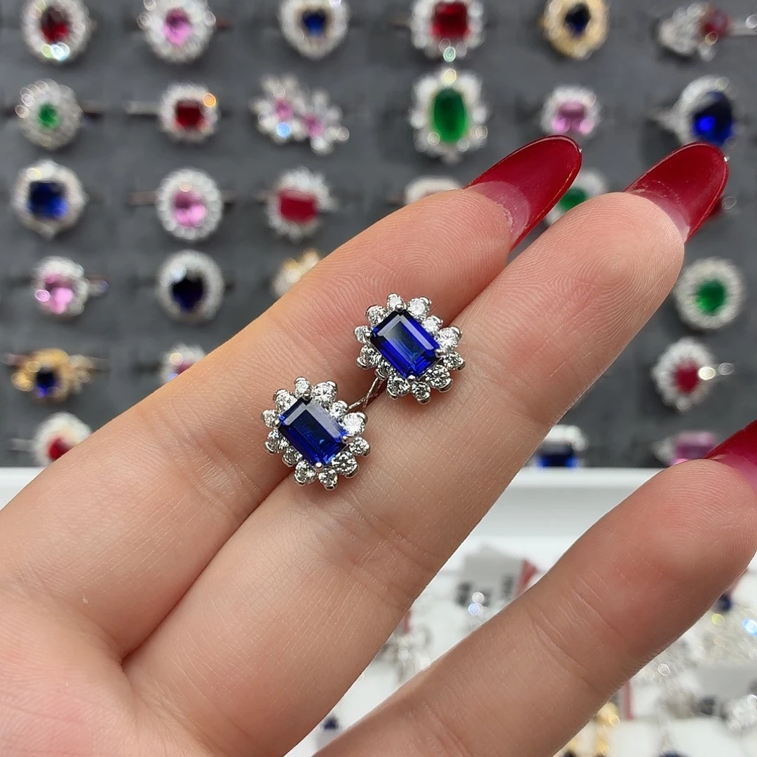 925银培育皇家蓝色宝石