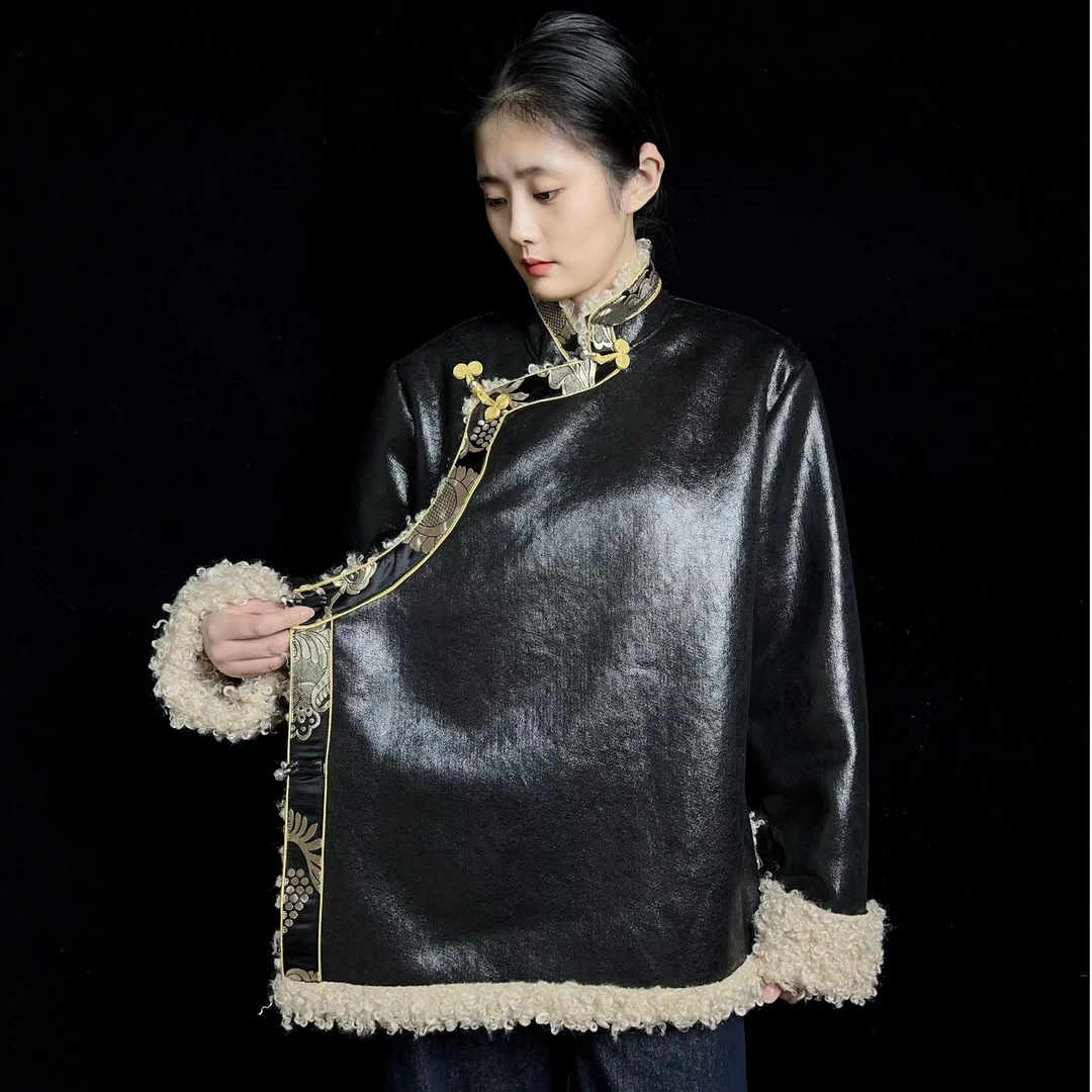 新款男女同款棉衣加厚加绒冬季时尚藏服藏装藏族服装藏服外套