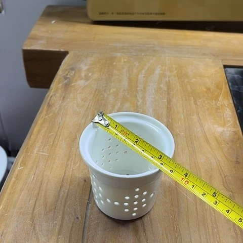 微瑕，不能明火，口径8，高7，6个茶漏