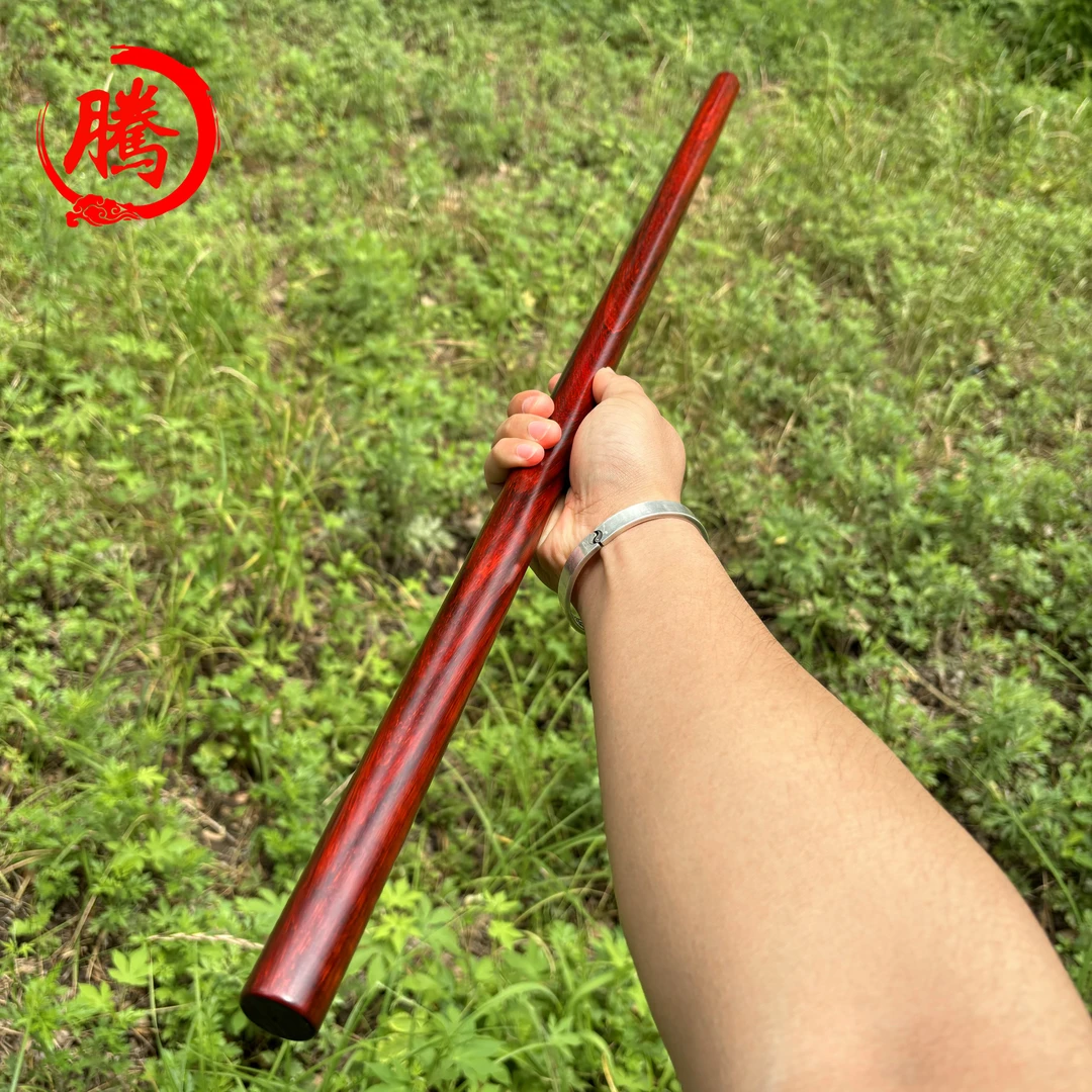 九把短棍精品紫檀木少林梅花棍把玩棍车载防身健身棍高油性高密度
