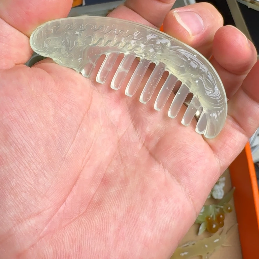 蛇纹石玉未镶嵌发饰