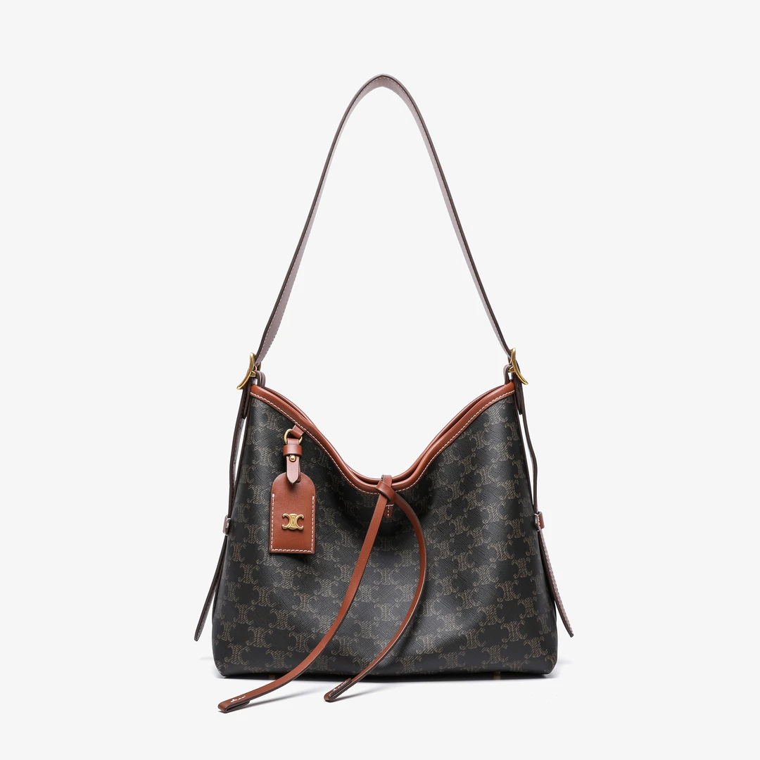 卡尔 蔻斯经典凯旋门印花托特包CK25762P咖色