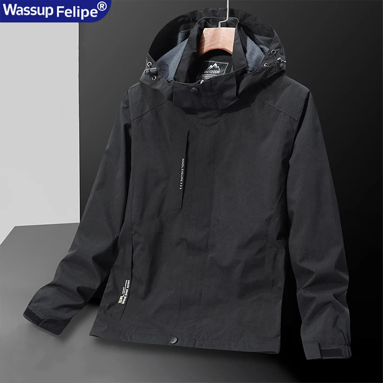 WASSUP FELIPE三合一冲锋衣男冬防风防水可拆卸户外情侣夹克外套