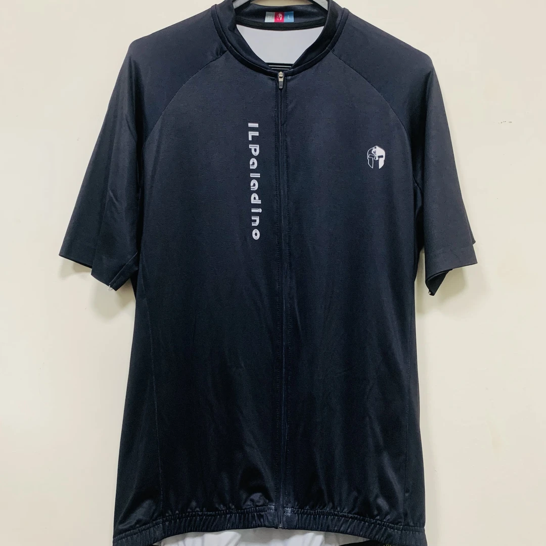 SQ 2198【黑色牛奶丝短袖男士女士】ILPALADINO专业版骑行