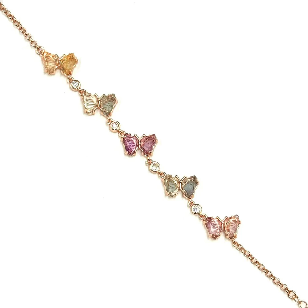 【符老板】c1366-国风设计款气质萤石蝴蝶手链-赠礼盒