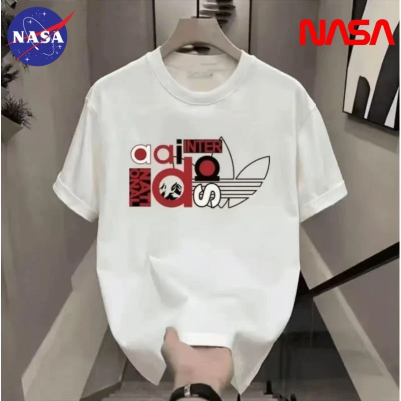 新款时尚百搭潮流情侣休闲潮流半袖圆领印花夏季男女同款T恤-A45