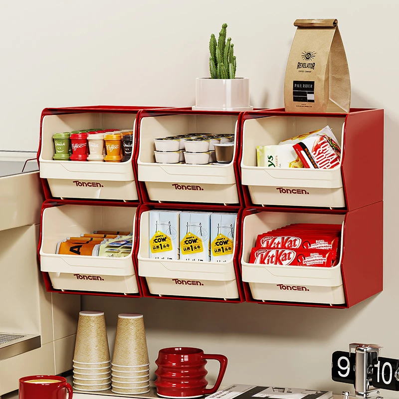 茶包收纳盒壁挂零食速溶咖啡置物架饮料杂物收纳架茶几桌面收纳盒