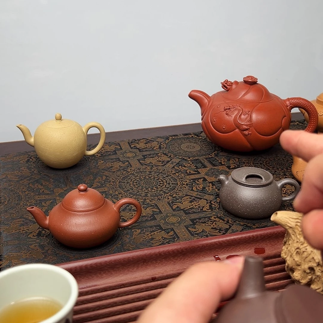 过***烟茶壶紫砂全手小巨轮170cc