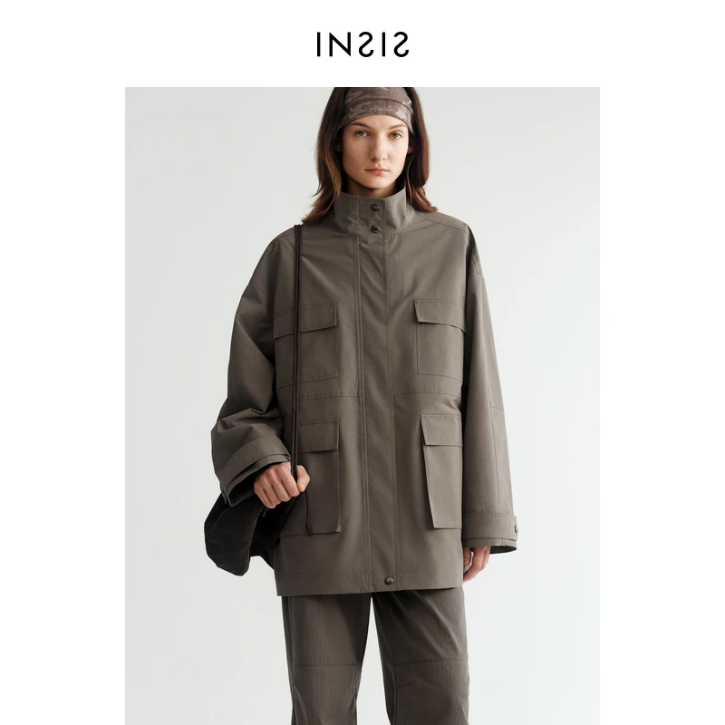 INSISFEMME【ohwehi专属】冬季新款三防廓型多贴袋休闲外套女