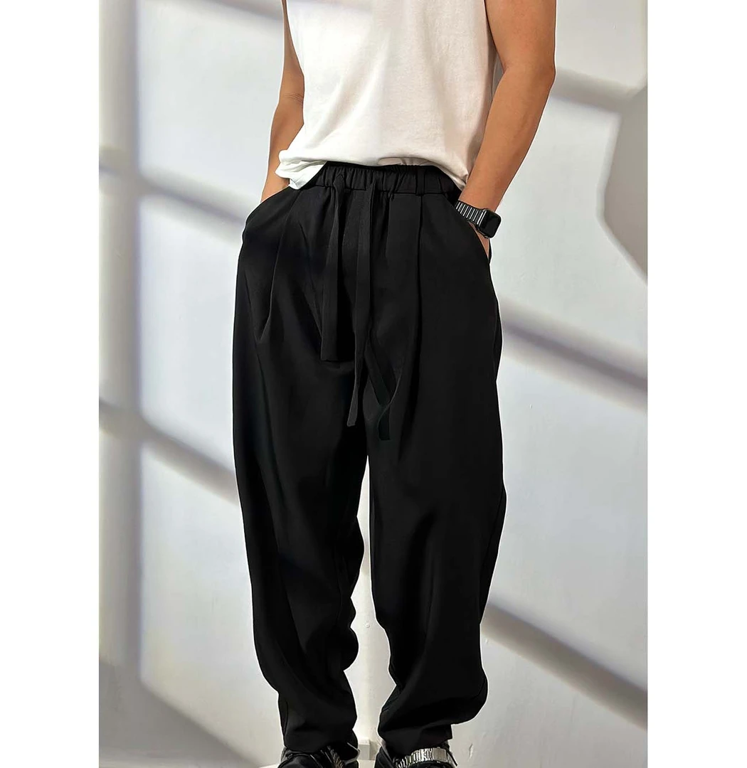 陆星家【高定西裤】超垂感纯色男士直筒西装裤休闲裤薄款百搭K03