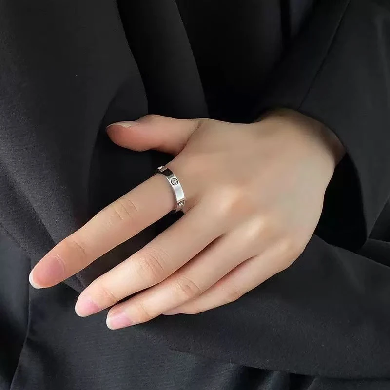 钛钢戒指 钛钢轻奢时尚戒指308