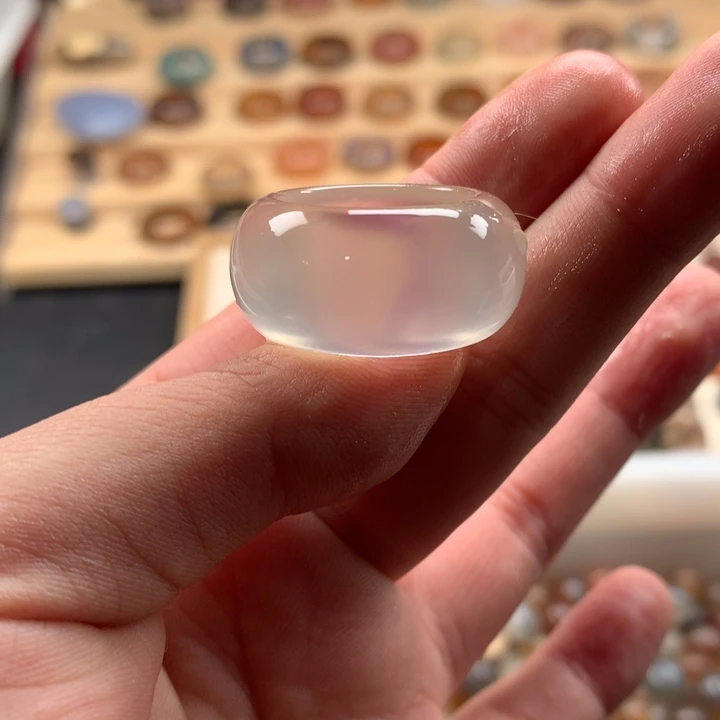 玛瑙/玉髓未镶嵌戒指18.5圈口