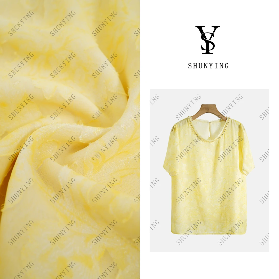 【仟娜】温柔气质款~钉珠蕾丝花边圆领洋气短袖T恤衫SY72C4051