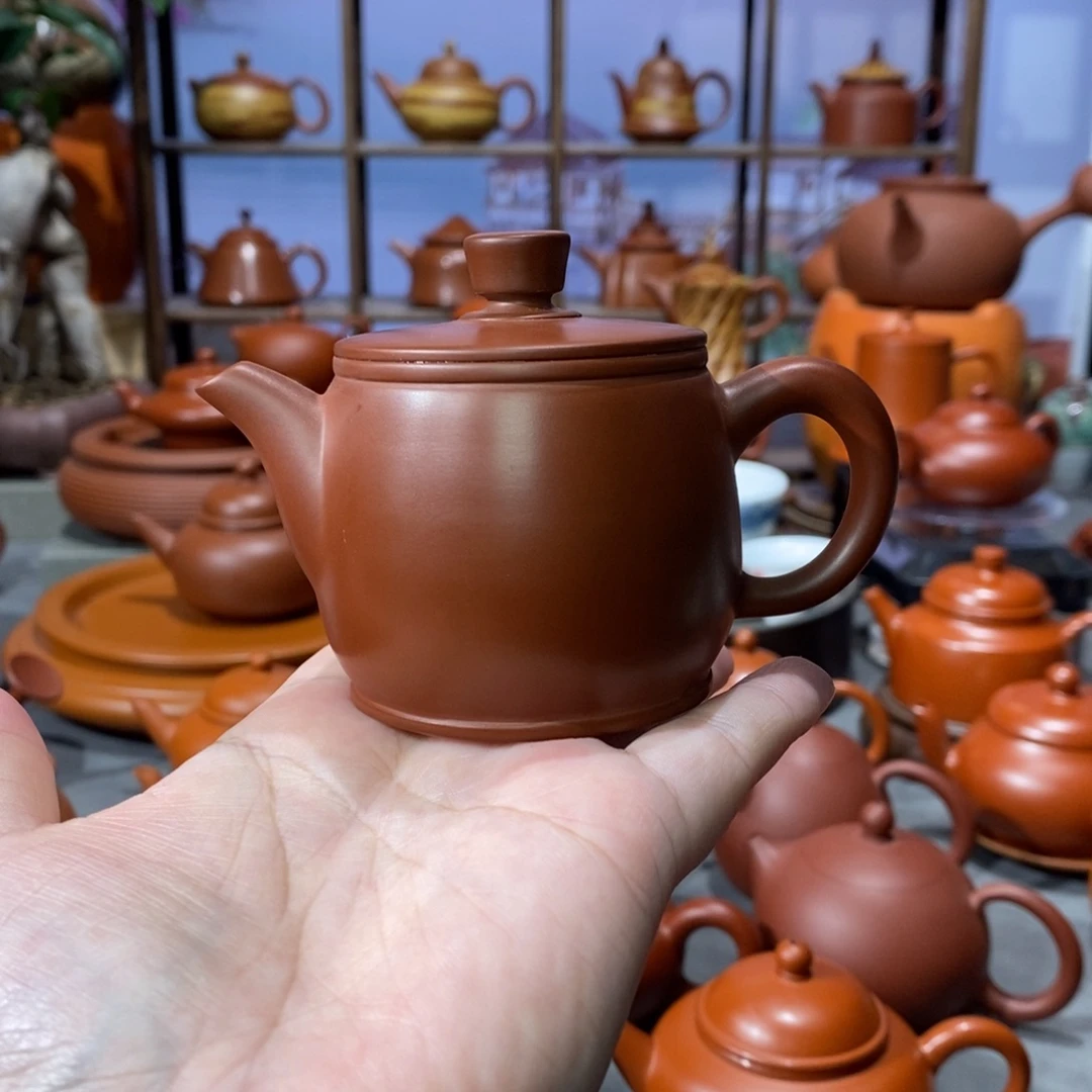 紫砂茶壶章淑煌朱泥立德壶100cc
