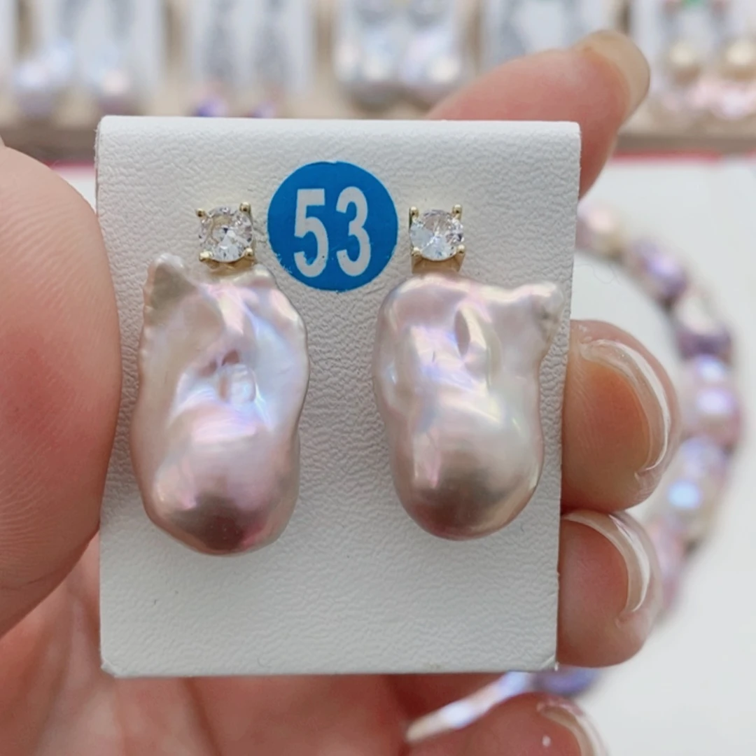 【闪购商品】淡水珍珠耳饰银S925镶嵌