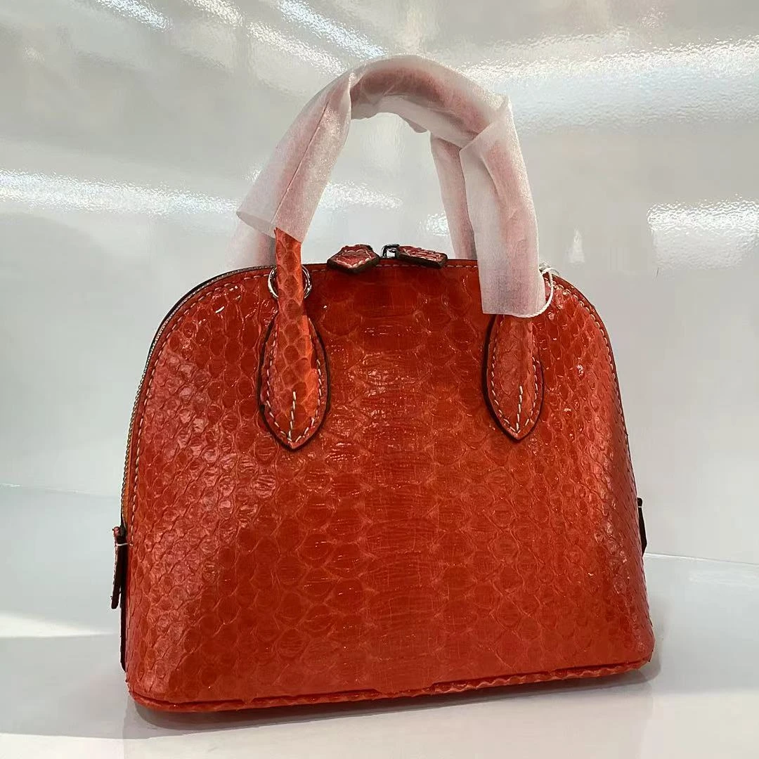 高端新款定制单肩包（3323桔黄色）长19宽8高15cm