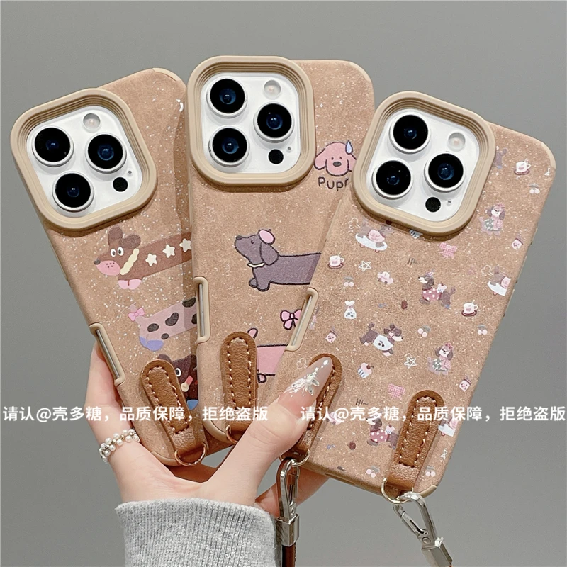 大孔翻毛皮适用苹果16/iPhone/华为荣耀/小米/手机壳Pura70防摔潮