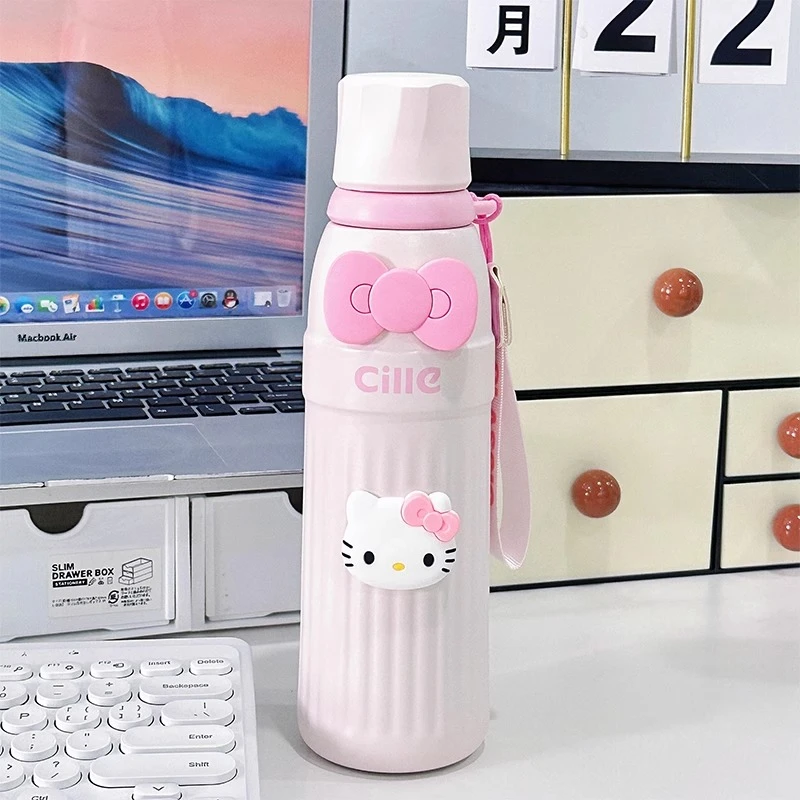 希乐保温杯女款少女心可爱直饮口水杯初中生学生上学专用吸管杯子