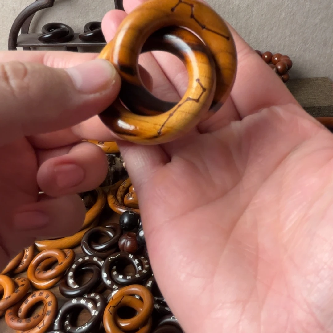 枣木桃木老料乾坤圈六七星2.5