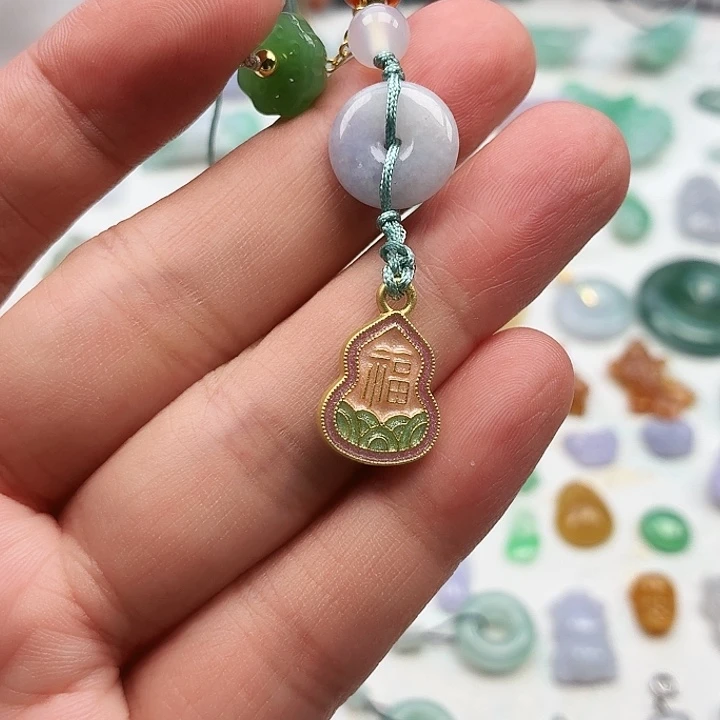 颈饰未镶嵌翡翠葫芦福牌