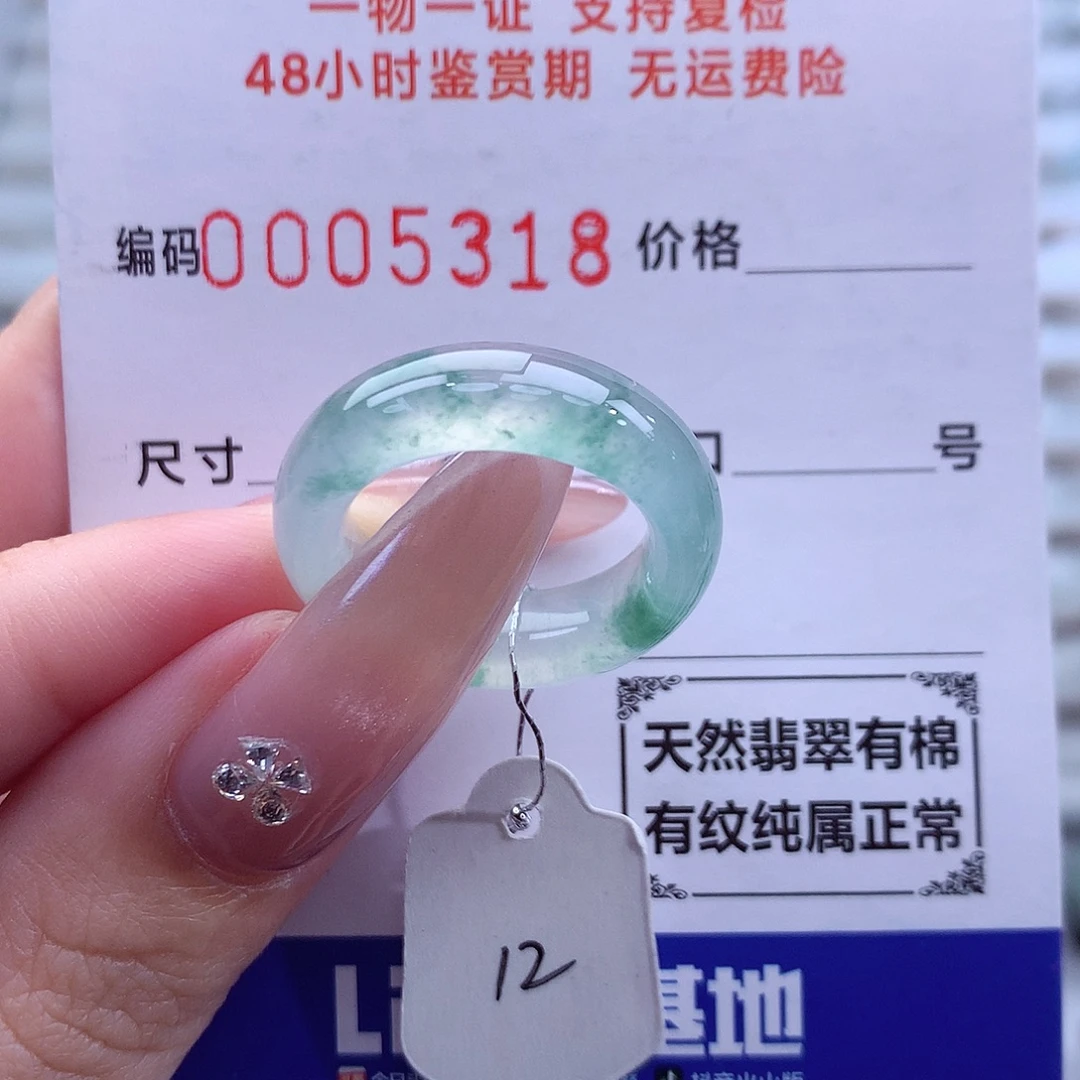 翡翠未镶嵌戒指天然
