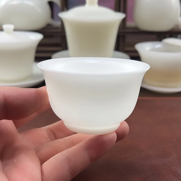 高冰素烧100ml筒压手主人杯