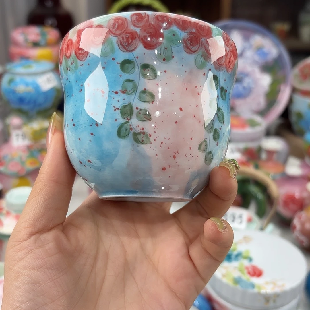 景德镇手绘高温釉下彩陶瓷茶具