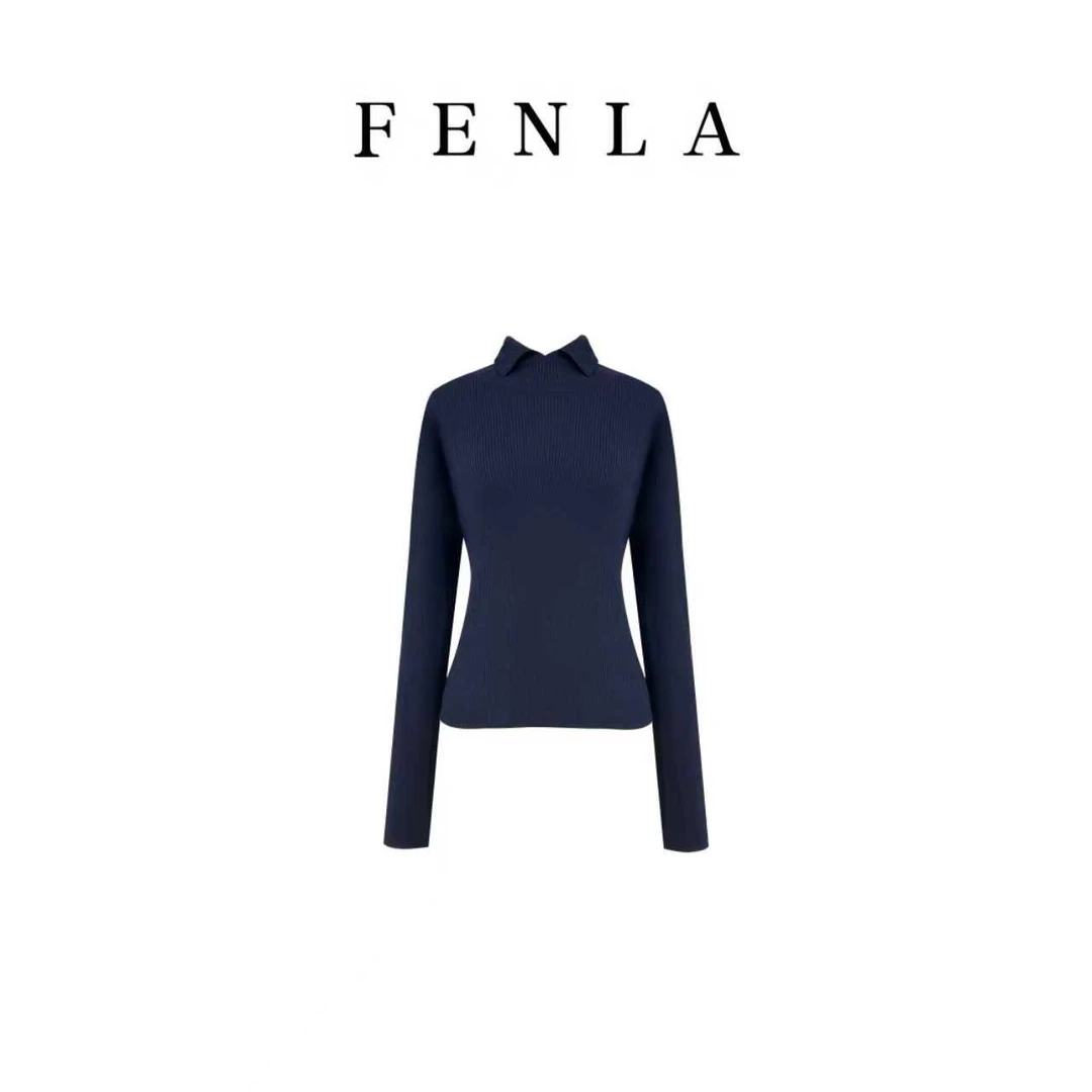 【惠姐私服】设计感高级感穿搭小翻领针织衫内搭打底衫毛衣 85117