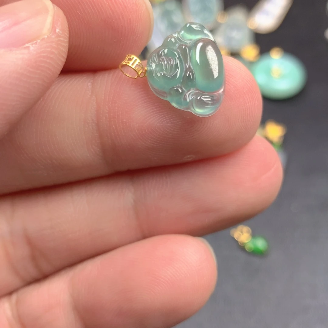 【闪购商品】颈饰18K金镶嵌翡翠翡翠