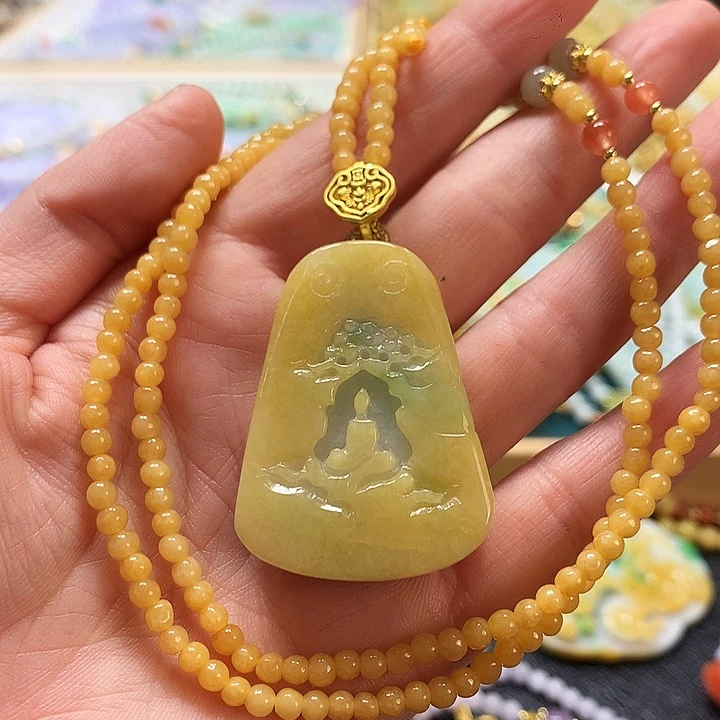 翡翠颈饰未镶嵌吊坠