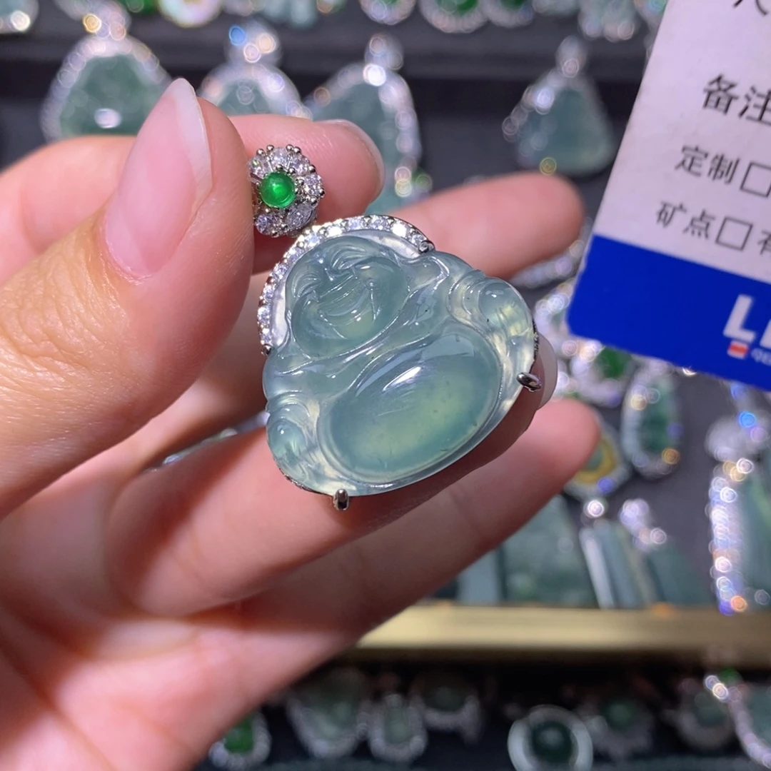 翡翠未镶嵌颈饰天然