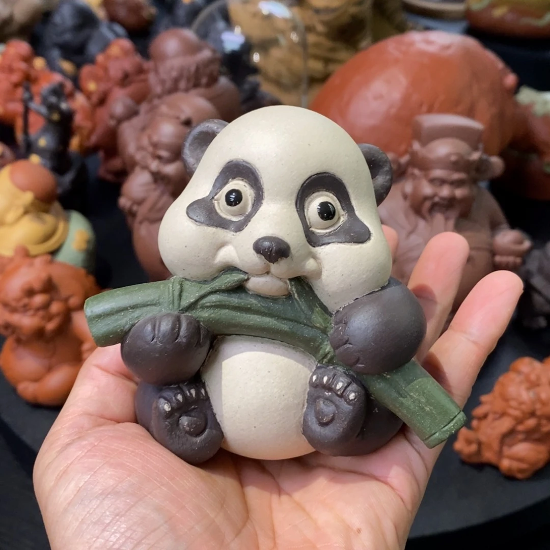 【闪购商品】紫砂茶宠小熊猫 李建伟
