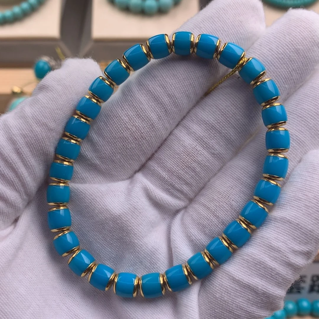 18K金镶嵌绿松石珠宝奇石g*