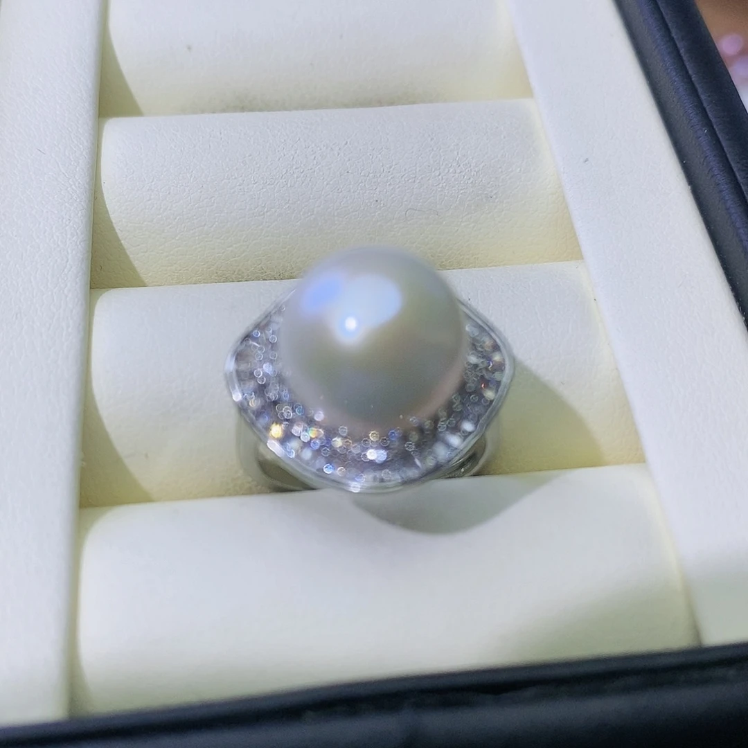 淡水珍珠戒指合金
