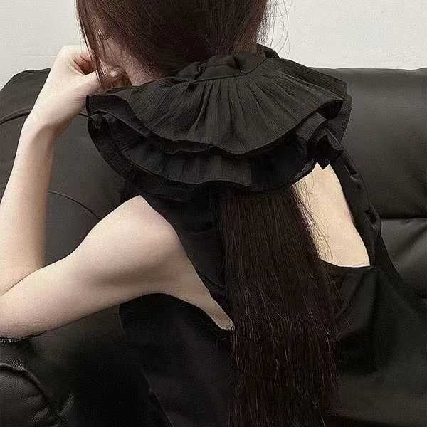 123韩版褶皱超大号大肠发圈百搭双层头绳发绳头花发饰头饰潮