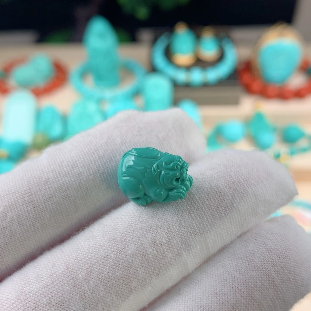 绿松石配珠貔貅未镶嵌赫*