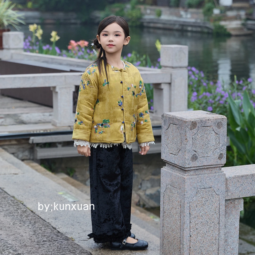 【现货】【琨萱】“金枝玉叶” 25新款冬季女童汉服国风外套 AU66S047