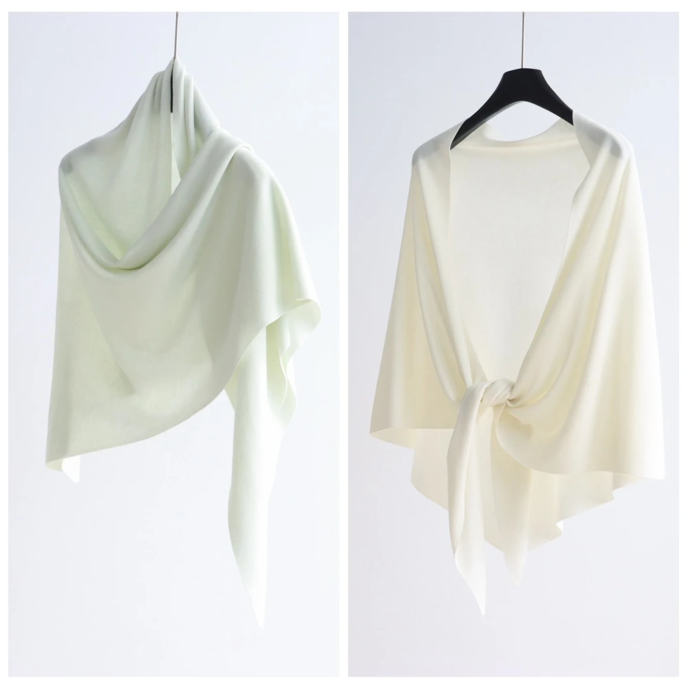 25春夏轻薄莱赛尔三角巾披肩防晒空调衫慵懒气质天丝上衣外搭女装