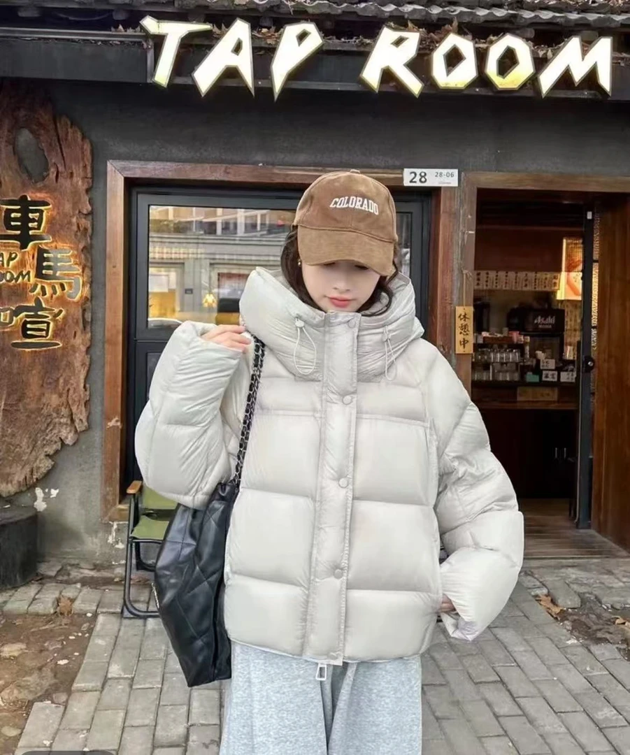 【90白鹅绒】云朵泡芙短款加厚连帽保暖羽绒服U
