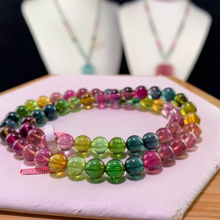 双色碧玺手链未镶嵌