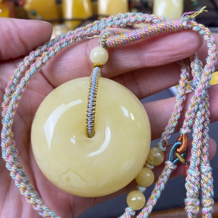 未镶嵌琥珀裸石平安扣