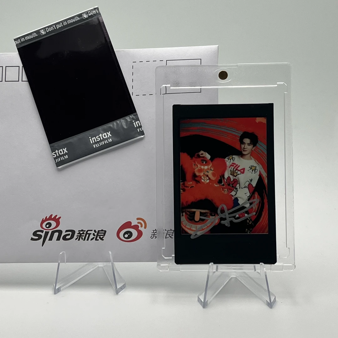 M870【陈哲远】 签名正品拍立得照片 黑胶